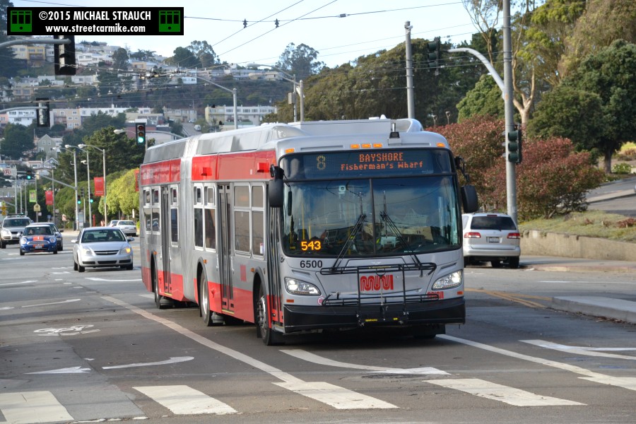 San Francisco Municipal Railway New Flyer Xcelsior XDE60 Hybrid Buses ...